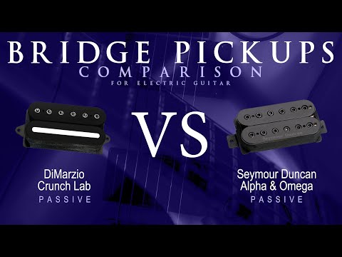 DiMarzio CRUNCH LAB vs Seymour Duncan ALPHA & OMEGA - Passive Bridge Guitar Pickup Comparison Demo