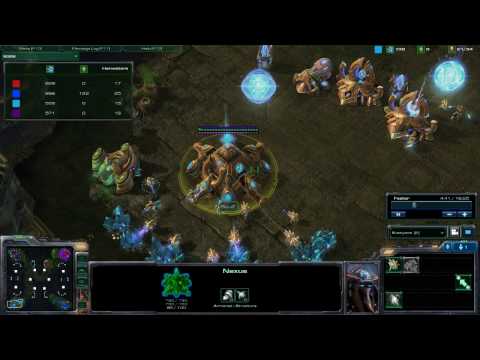 StarCraft 2 Beta - 2vs2 Gameplay with Warp-In - Part 1/2