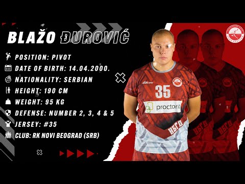 Blazo Djurovic - Pivot - RK Novi Beograd - Highlights - Handball - CV - 2022/23