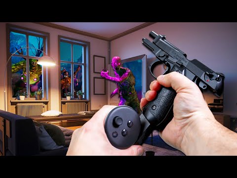 Meta Quest 3 Mixed Reality Brings Zombies To Your Living Room!