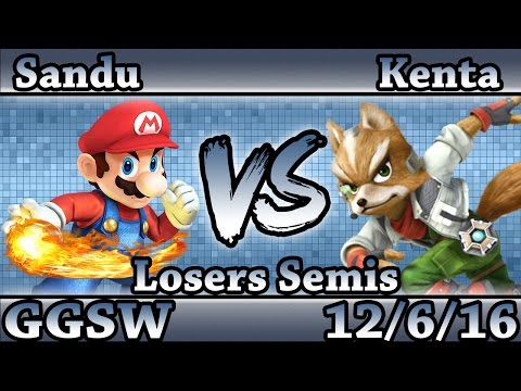 GGSW 10 - Sandu (Mario) Vs Kenta (Fox) Smash Wii U Losers Semis - Smash 4