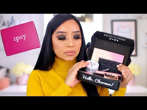 FEBRUARY 2019 BOXYCHARM v.s IPSY GLAM BAG PLUS | BATTLE OF THE BOXES + TRY ON STYLE!