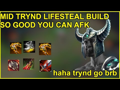 Mid Tryndamere Lifesteal Build so good you can win while AFK