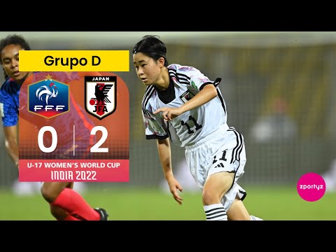 Resumen Francia 🇫🇷 0 - 2 🇯🇵 Japón Mundial Sub 17 femenino India 2022