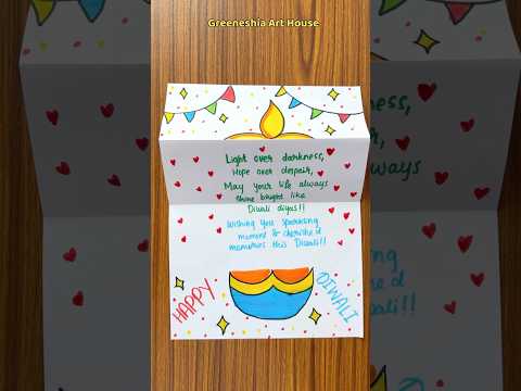 DIY Diwali Card Idea 🪔 #shorts  #youtubeshorts #diwali #diy