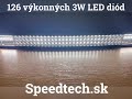 LED rampa - combo prehnutá 126x3W LED / 10-30V / ECE R10 (758x77x74mm) - Video Youtube