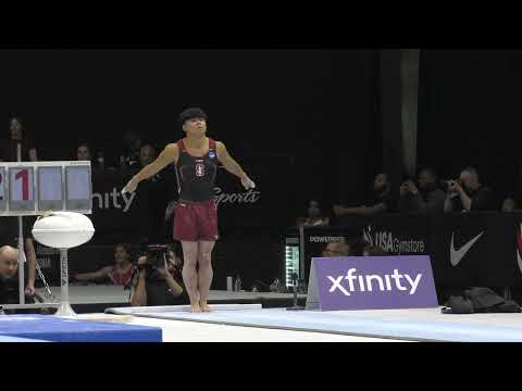 Asher Hong  - Vault 1 -  2025 Xfinity US Championships -  Senior Men Day 1