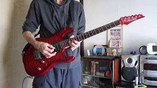 戦姫絶唱シンフォギアAXZ【風鳴翼】月下美刃（CV.水樹奈々）ギター弾いてみた。BOSS　ME-30　５千円ギターで！歌くぐ様