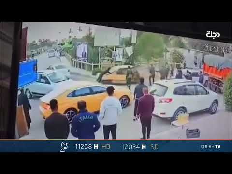 شاهد بالفيديو.. تعرض رجل أمن في الديوانية لحالة دهـ.ـس بعد منعه لسائق سيارة اجرة من الهرب اثر دهسه لطفلة