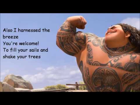 Moana You're Welcome (Lyric Video)