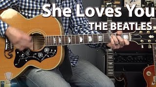 She Loves You by The Beatles - Guitar Tutorial