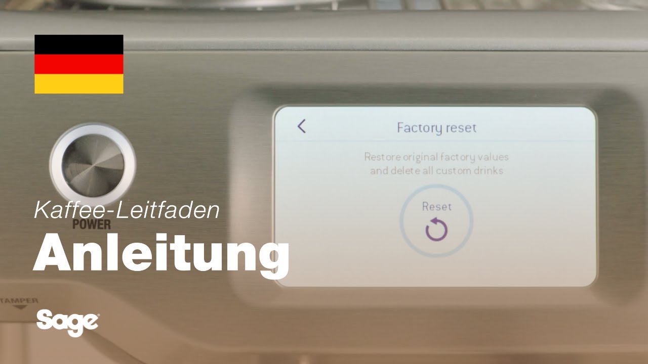 Rücksetzen der Werkseinstellungen