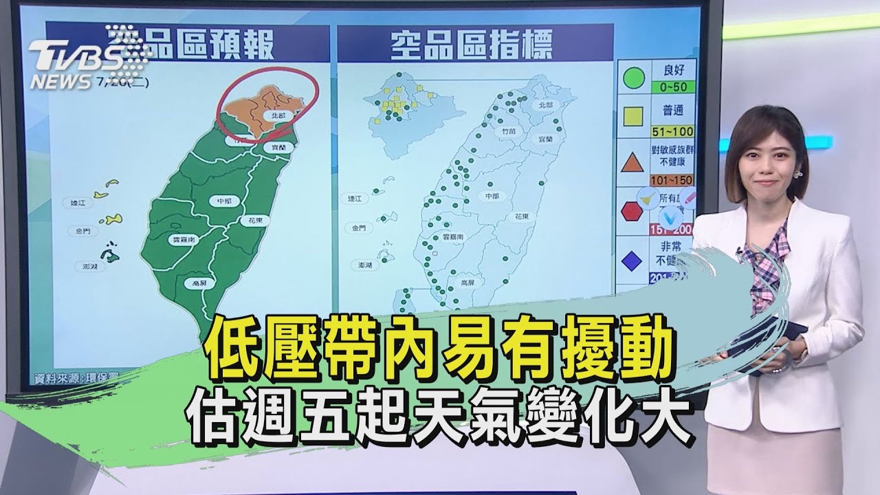 低壓帶內易有擾動 估週五起天氣變化大
