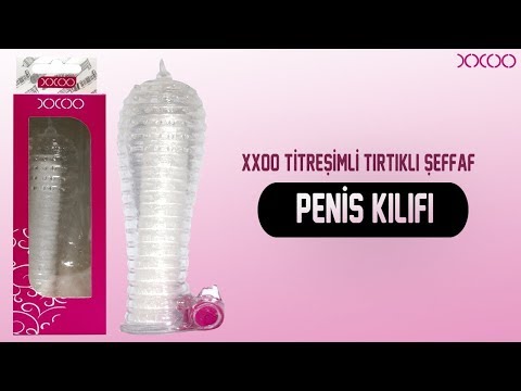 XXOO Titreşimli Tırtıklı Şeffaf Penis Kılıfı-Pembe