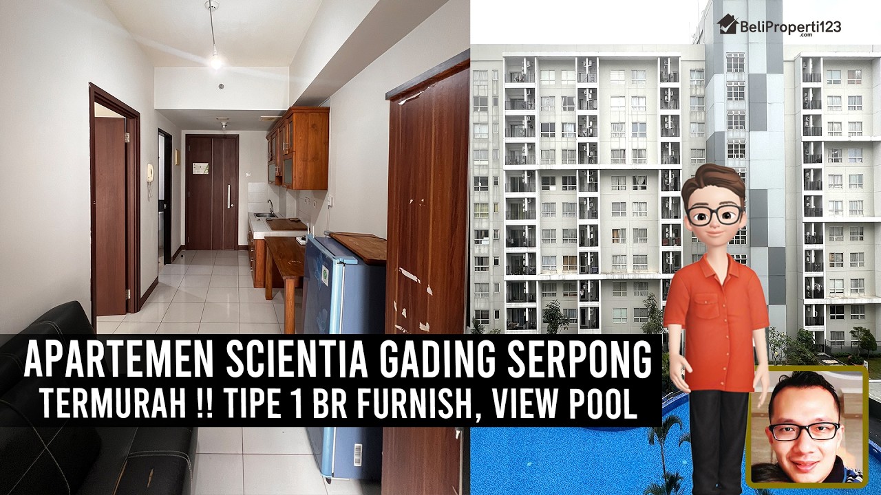 Dijual Murah Apt Scientia Residence 1 Bedroom Furnish Gading Serpong Lokasi di Sebelah Kampus Umn dan Sdc
