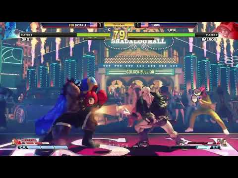 Smug (Balrog) vs (Oro) Brian F, Final Round HYPE! | Street Fighter V CEO 2022