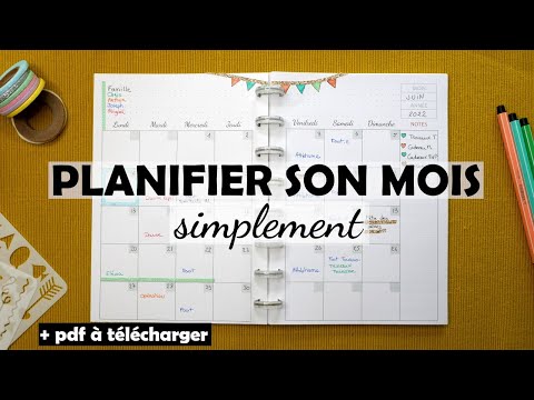 PLANIFIER SON MOIS + Planning mensuel à IMPRIMER