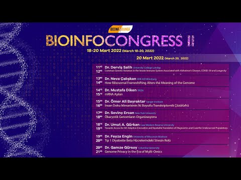 Bioinfocongress II 20 Mart 2022 - 2. Oturum