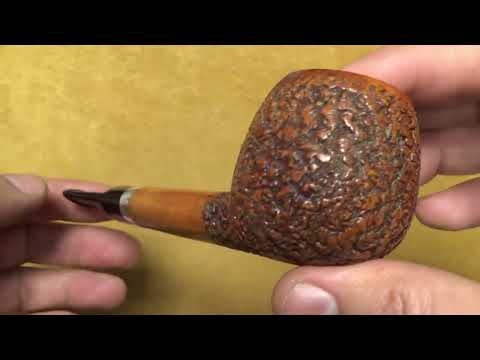 Pipa L'Anatra Rusticata con vera in argento - Apple Lovat - filtro 9mm - AN141