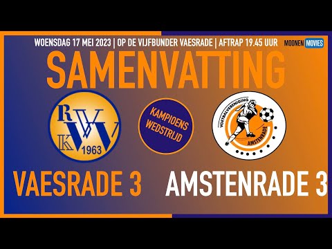 RKVV VAESRADE 3 KAMPIOEN NA 9-1 ZEGE!