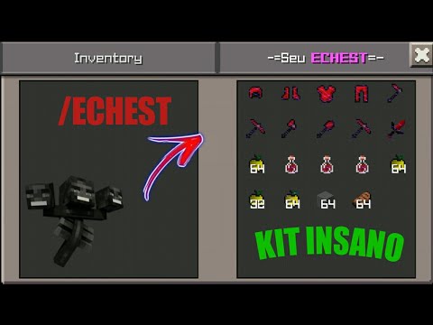 (MINECRAFT PE 0.15.10)MEGA SERVIDOR DE FACTIONS COM /ECHEST E UM KIT INSANO