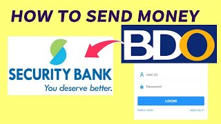 HOW TO SEND MONEY FROM BDO TO SECURITY BANK ONLIN | PAANO MAG-TRANSFER NG PERA ONLINE | BabyDrewTV