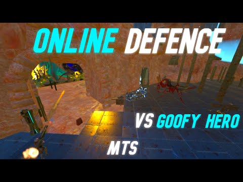 DEFENDING Our BROKEN Canyon Cave Against GOOFY HERO On MTS-ARK: Survival Evolved