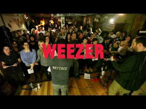 choir choir! choir! sings Weezer - Island In The Sun