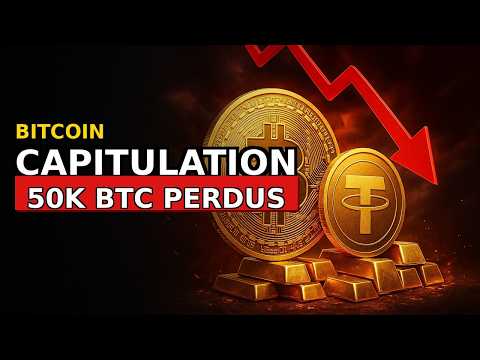 🔴 Bitcoin en Capitulation Totale : 50K BTC à Perte + Tether Déploie 23 Milliards d'Or