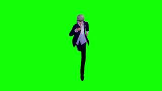 Persona 4 Revival Yu Narukami running green screen
