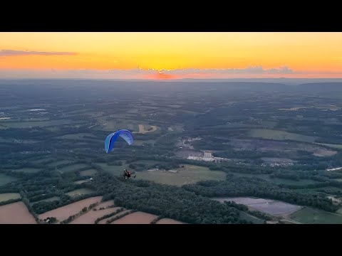 Reversing the sunset on my paramotor! - UNCUT