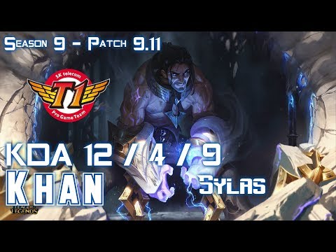 SKT T1 Khan SYLAS vs RYZE Top - Patch 9.11 KR Ranked