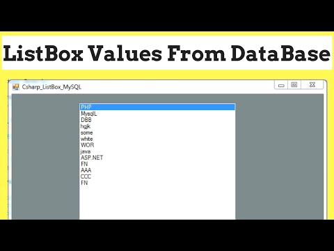 C# - How To Populate A ListBox From MySQL Database In C# [ With Source Code ] Video