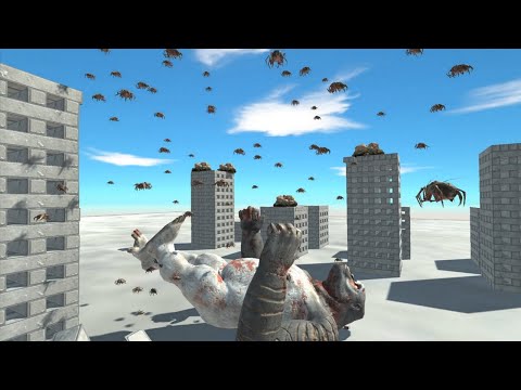 SEA of BUG SWARM vs ALL TITANS Animal Revolt Battle Simulator