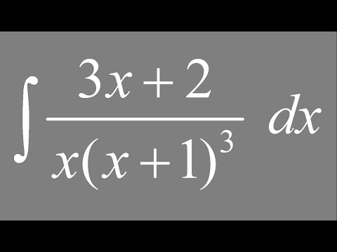Integral of (3x + 2)/(x(x + 1)^3) dx