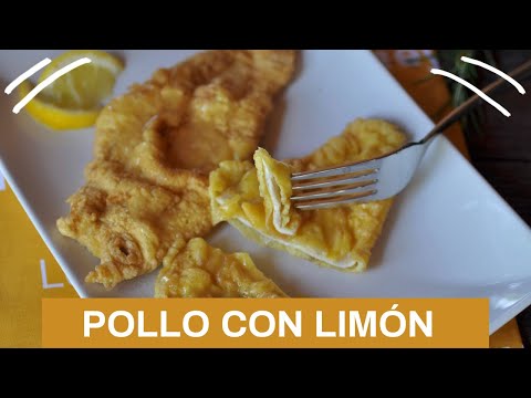 Pollo rebozado con salsa de limón