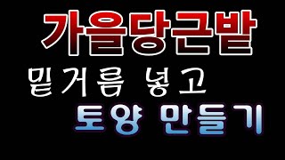 [텃밭농부.699]  가을당근밭 밑거름 넣고 토양만들기 #당근재배 #