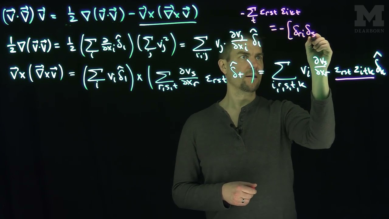 A Vector Identity for the Velocity Component of the Material Derivative
