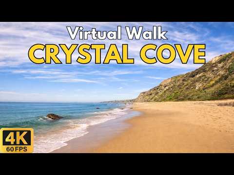 4K Virtual Treadmill Walk – Crystal Cove State Beach | 32-Min Oceanfront POV Beach Walk