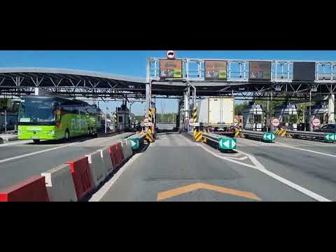 Autostrada A4 przejazd przez bramki Brzęczkowice droga Kraków - Katowice