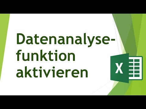 Datenanalysefunktion in Excel aktivieren