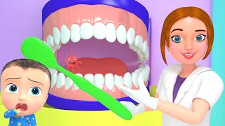 Baby Dental Care Song | Brush Teeth Twice | 3D Doctor Nursery Rhymes &amp; Kids Songs