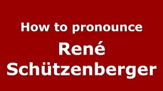 How to pronounce René Schützenberger