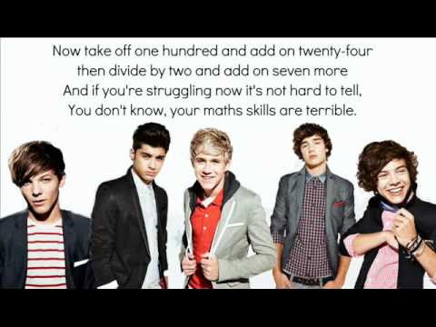 The Math Song - One Direction Lyrics ;)