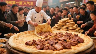 石家庄第一 “人气王”大饼卷肉，猪全套58元一斤，日卖300斤顾客天天排队抢着吃【探味小幺】