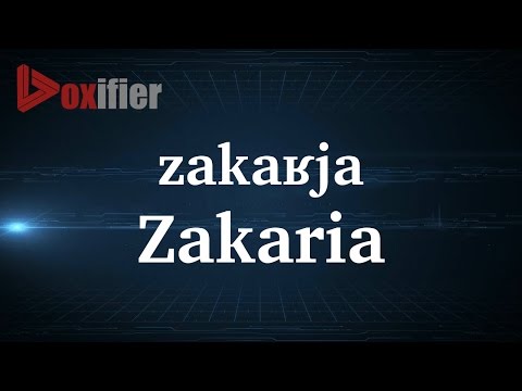 How to Pronunce Zakaria in French - Voxifier.com