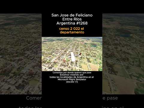 San Jose de Feliciano, Entre Ríos desde el Microsoft Flight Simulator #sanjosedefeliciano #entrerios