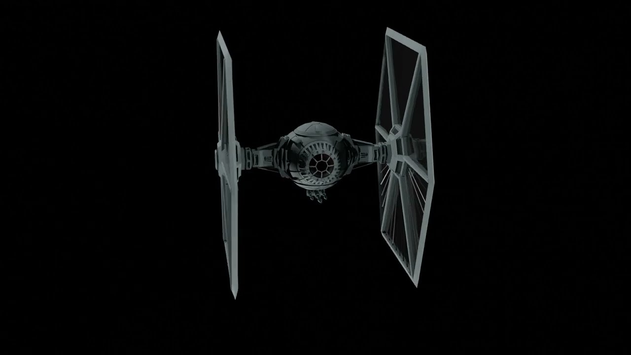 Tie Fighter - Spaceship - Starship - Star Wars Low-poly 3D Model