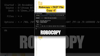 Robocopy Explained in 60 Seconds | Powerful Windows File Copy Command