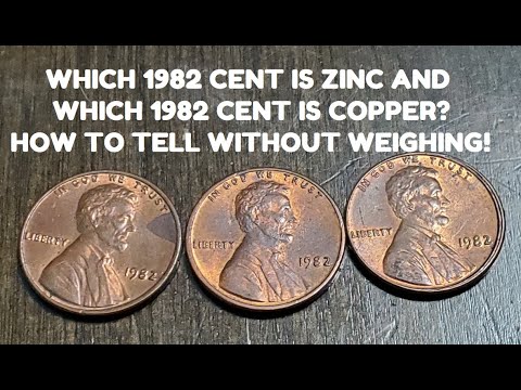 1982 US Cent | Copper or zinc? How to tell without weighing. Use this simple trick!